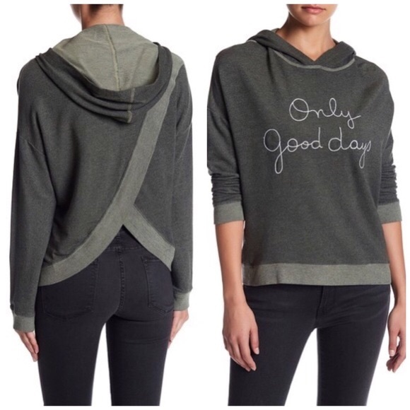 Sundry Sweaters - Sundry Only Good Days Knit Split Back Hoodie
